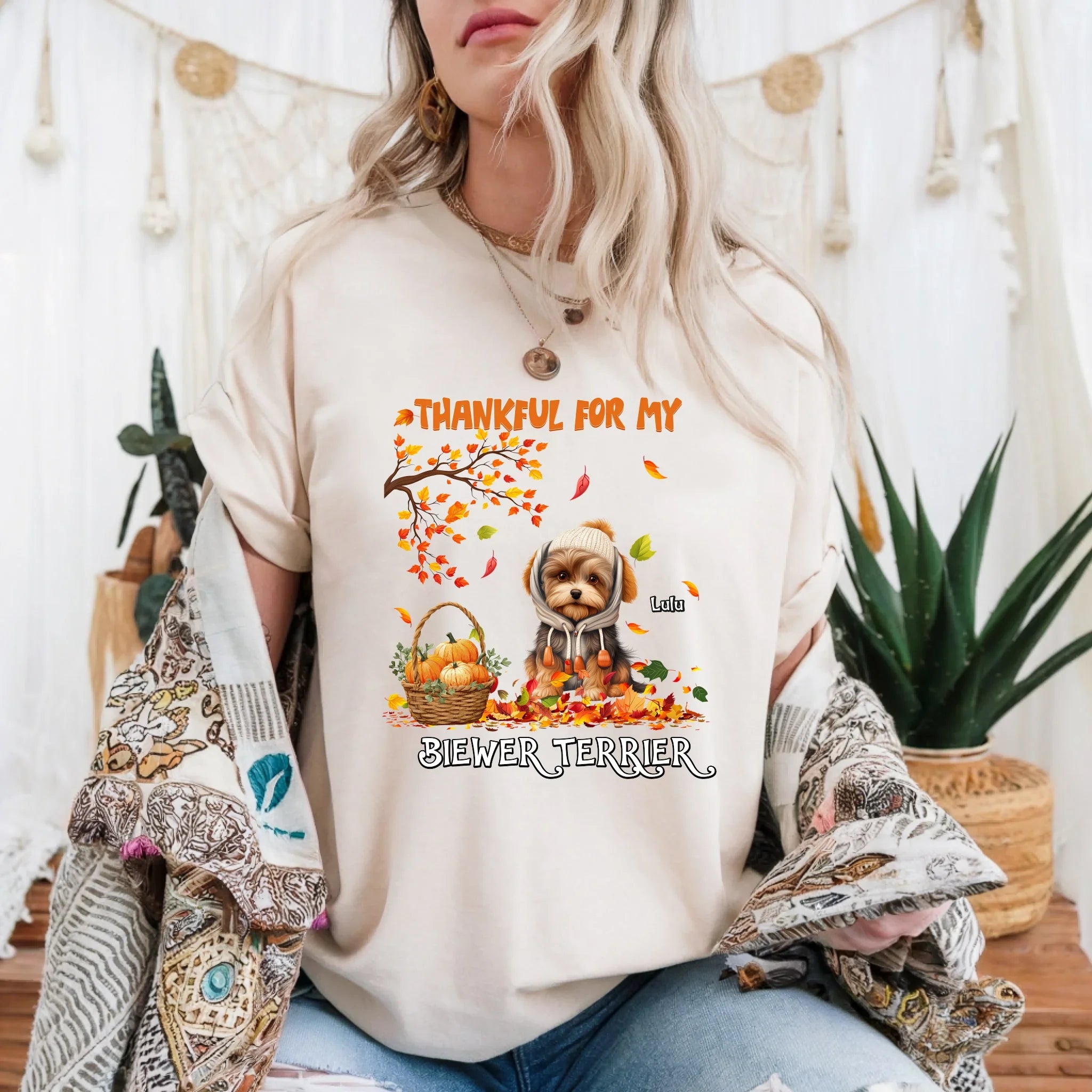 Personalized Thanksgiving Thankful My Cat Dog Custom - Adult & Kids T-Shirts, Sweatshirts & Hoodies apparel design preview 1