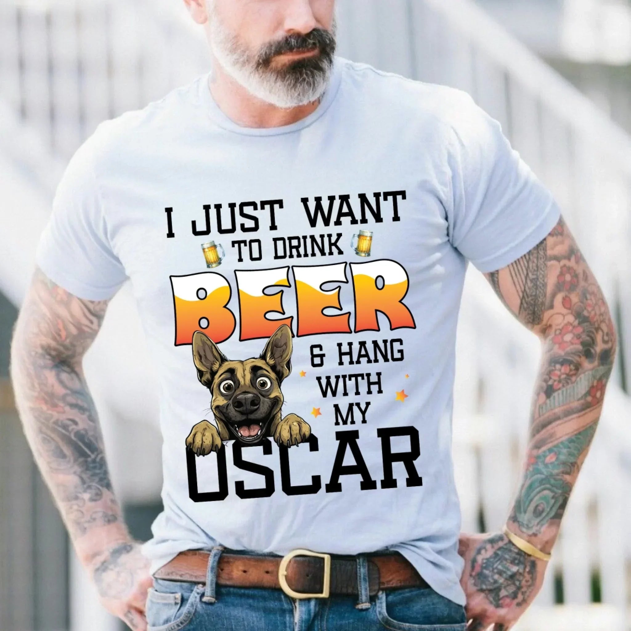 Personalized Dog Beer Custom Breed Name Funny - Adult & Kids T-Shirts, Sweatshirts & Hoodies apparel design preview 1
