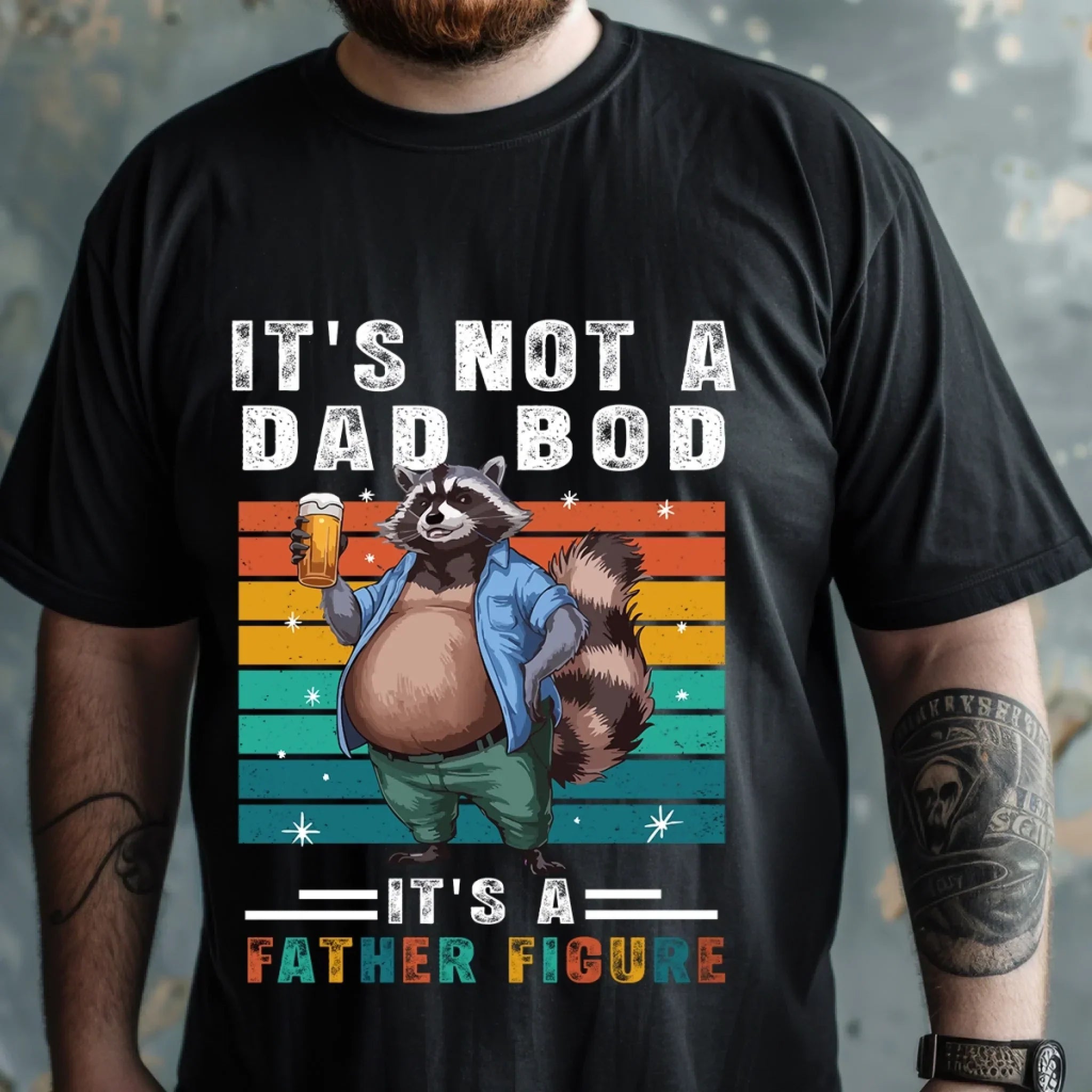 Funny Oktoberfest Dad Bod 'S Not Father Figure Beer - Adult & Kids T-Shirts, Sweatshirts & Hoodies apparel design preview 1