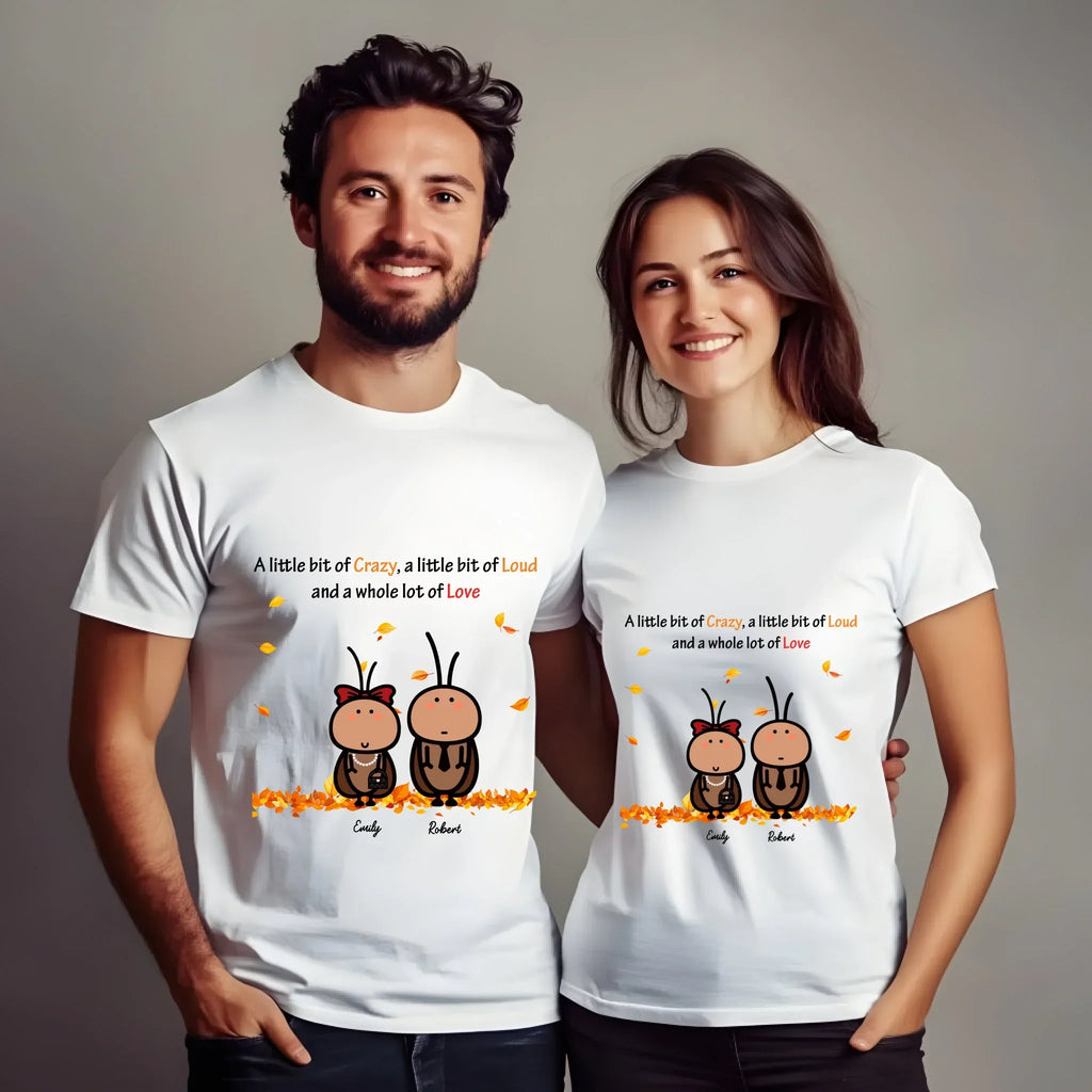 Personalized Cockroach Family Little Bit Crazy Loud - Adult & Kids T-Shirts, Sweatshirts & Hoodies apparel design preview 1