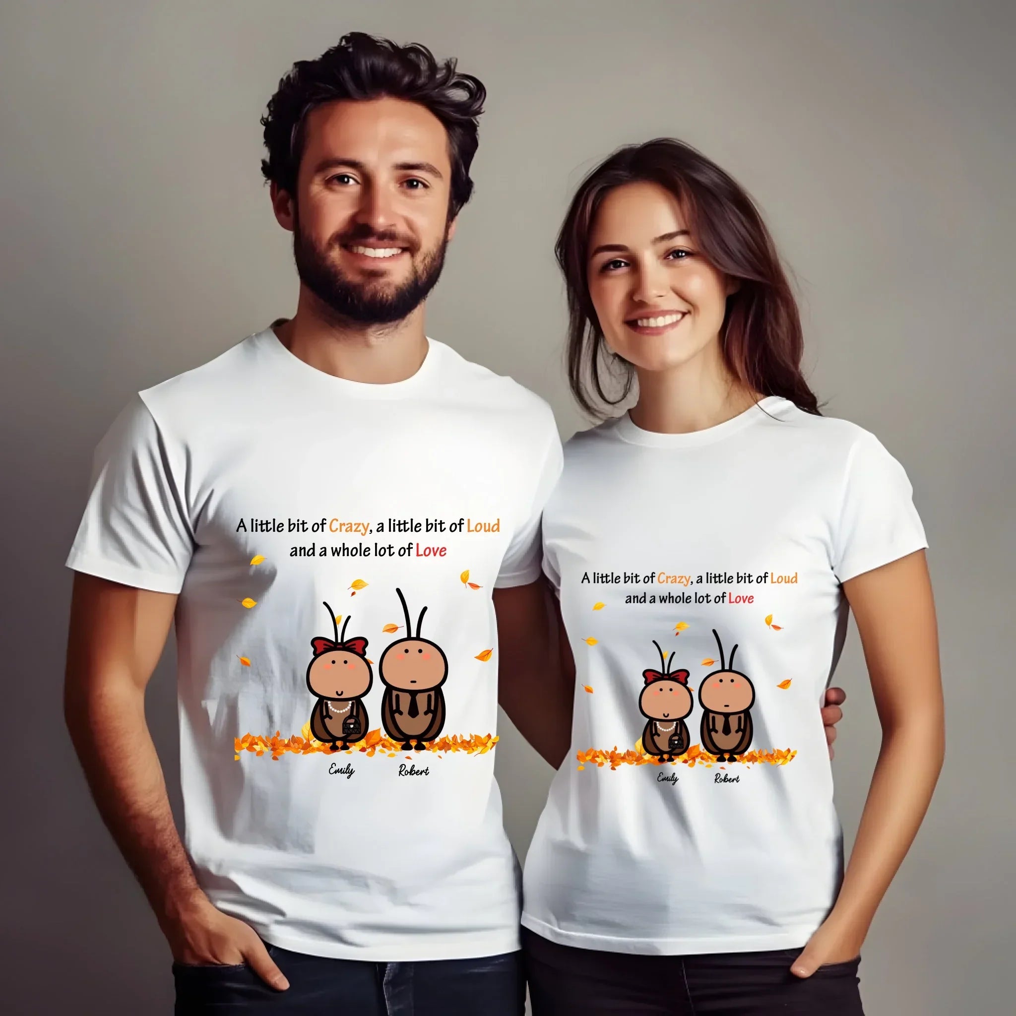 Personalized Cockroach Family Little Bit Crazy Loud - Adult & Kids T-Shirts, Sweatshirts & Hoodies apparel design preview 1