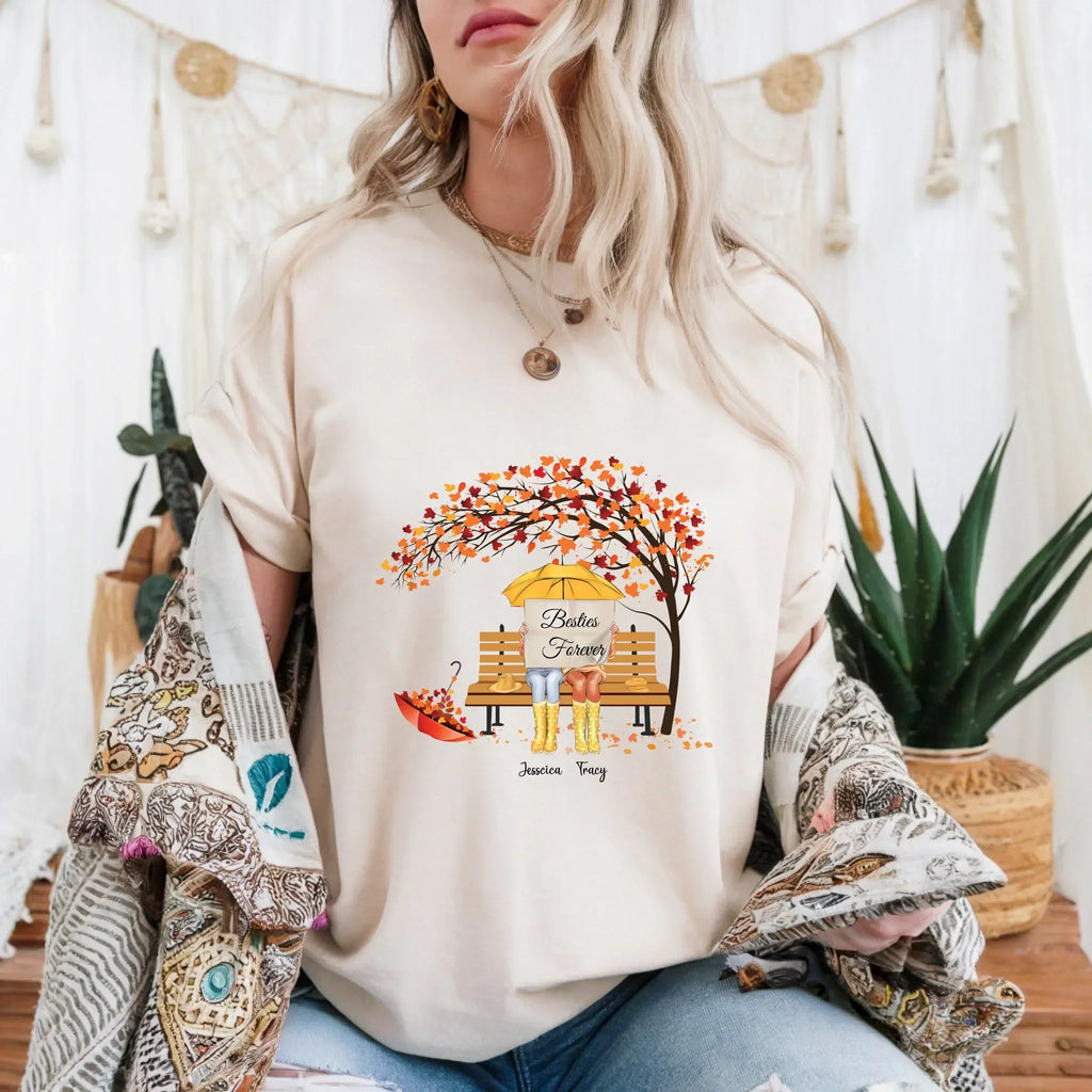 Personalized Besties Forever Custom Names Number - Adult & Kids T-Shirts, Sweatshirts & Hoodies apparel design preview 1
