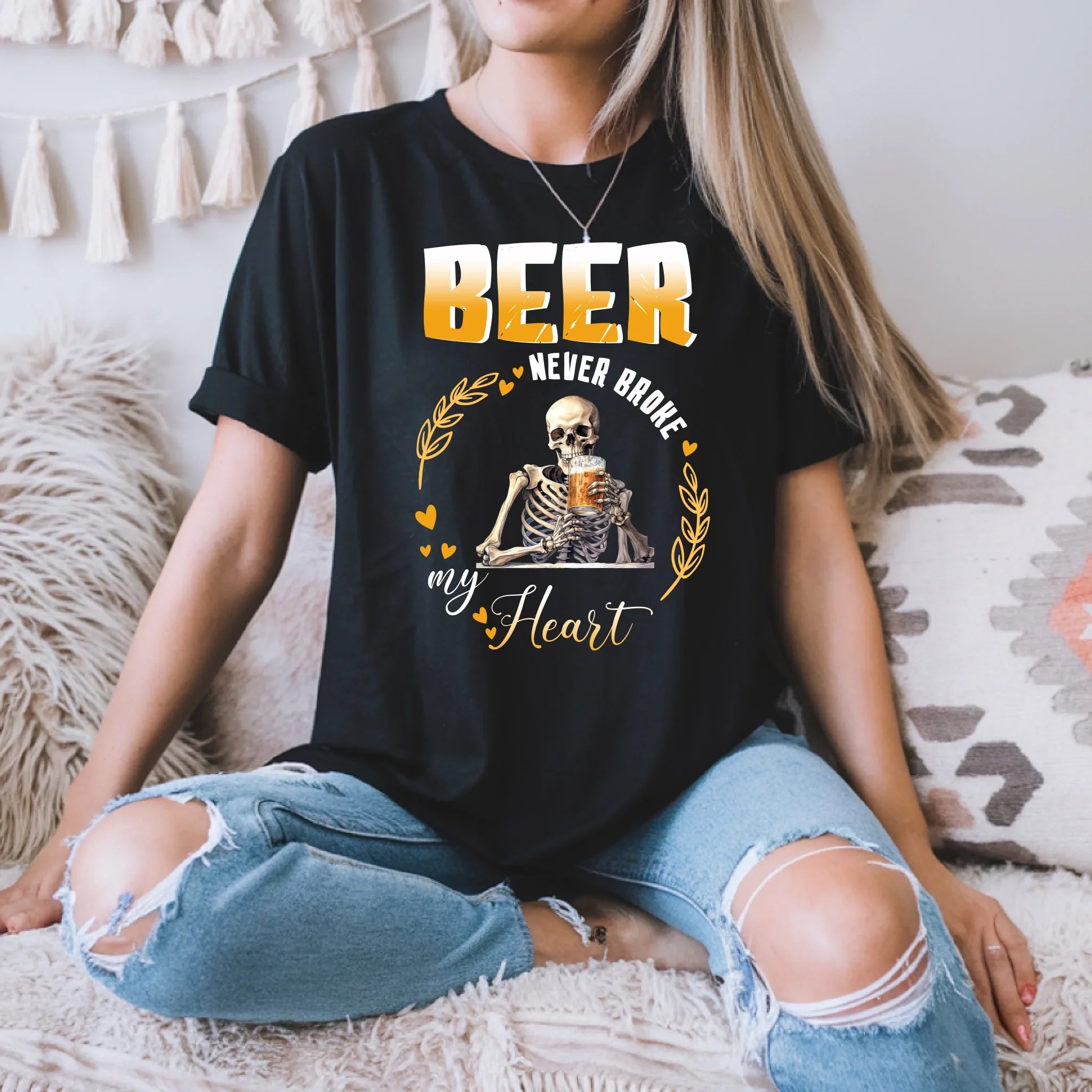 Personalized Beer Never Broke My Heart Custom - Adult & Kids T-Shirts, Sweatshirts & Hoodies apparel design preview 1