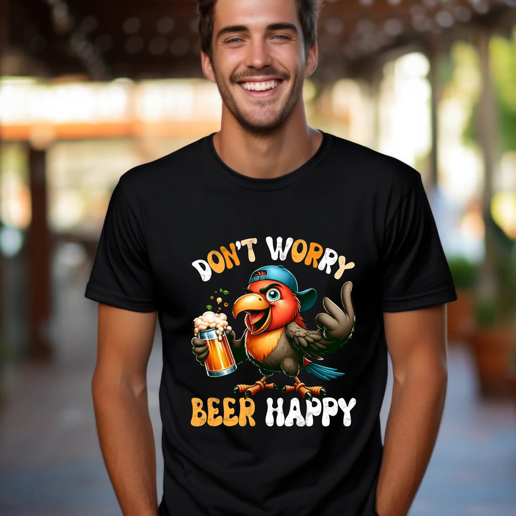 Don'T Worry Beer Happy Funny Lover Customizable Bird - Adult & Kids T-Shirts, Sweatshirts & Hoodies apparel design preview 1