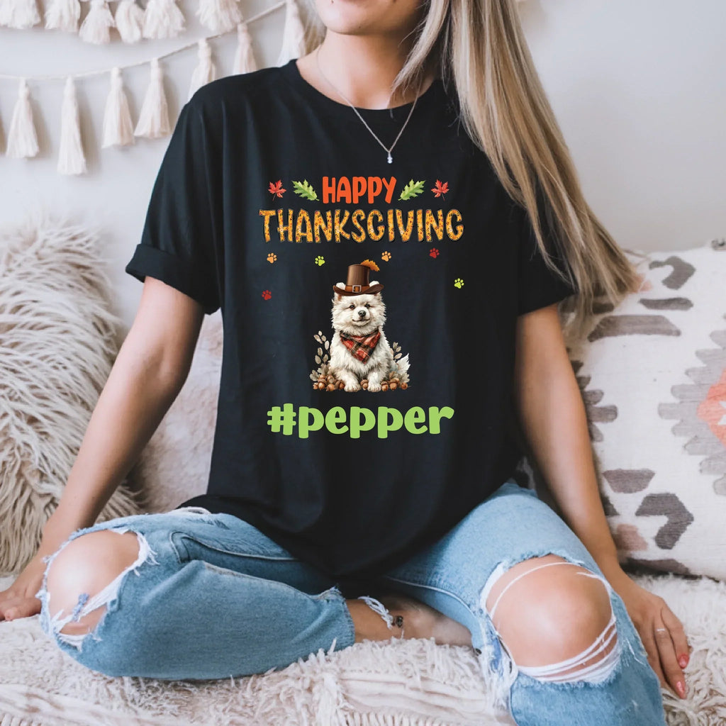 Personalized Dog Thanksgiving Custom Breeds Names - Adult & Kids T-Shirts, Sweatshirts & Hoodies apparel design preview 1