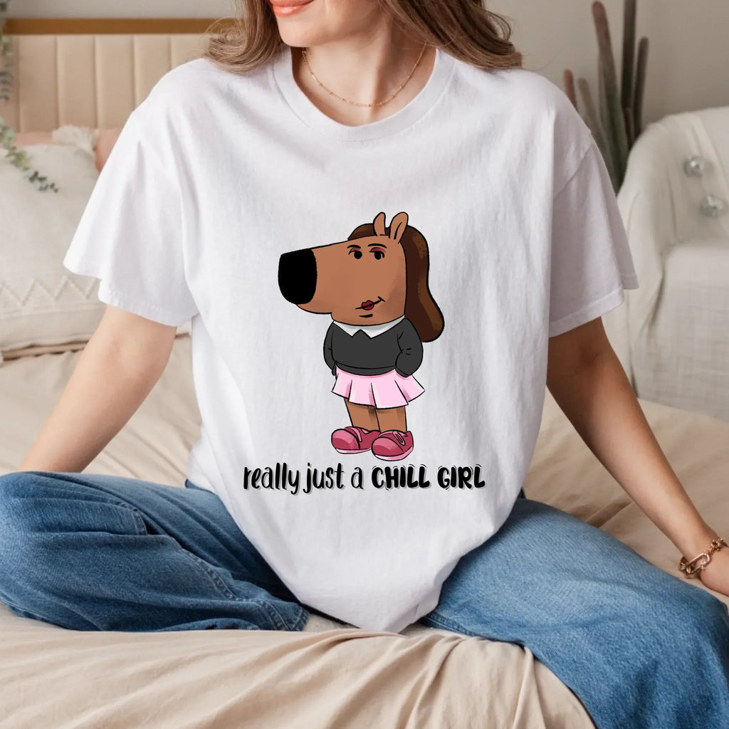 Funny Dog Really Just Chill Guy Cartoon Cool - Adult & Kids T-Shirts, Sweatshirts & Hoodies apparel design preview 1