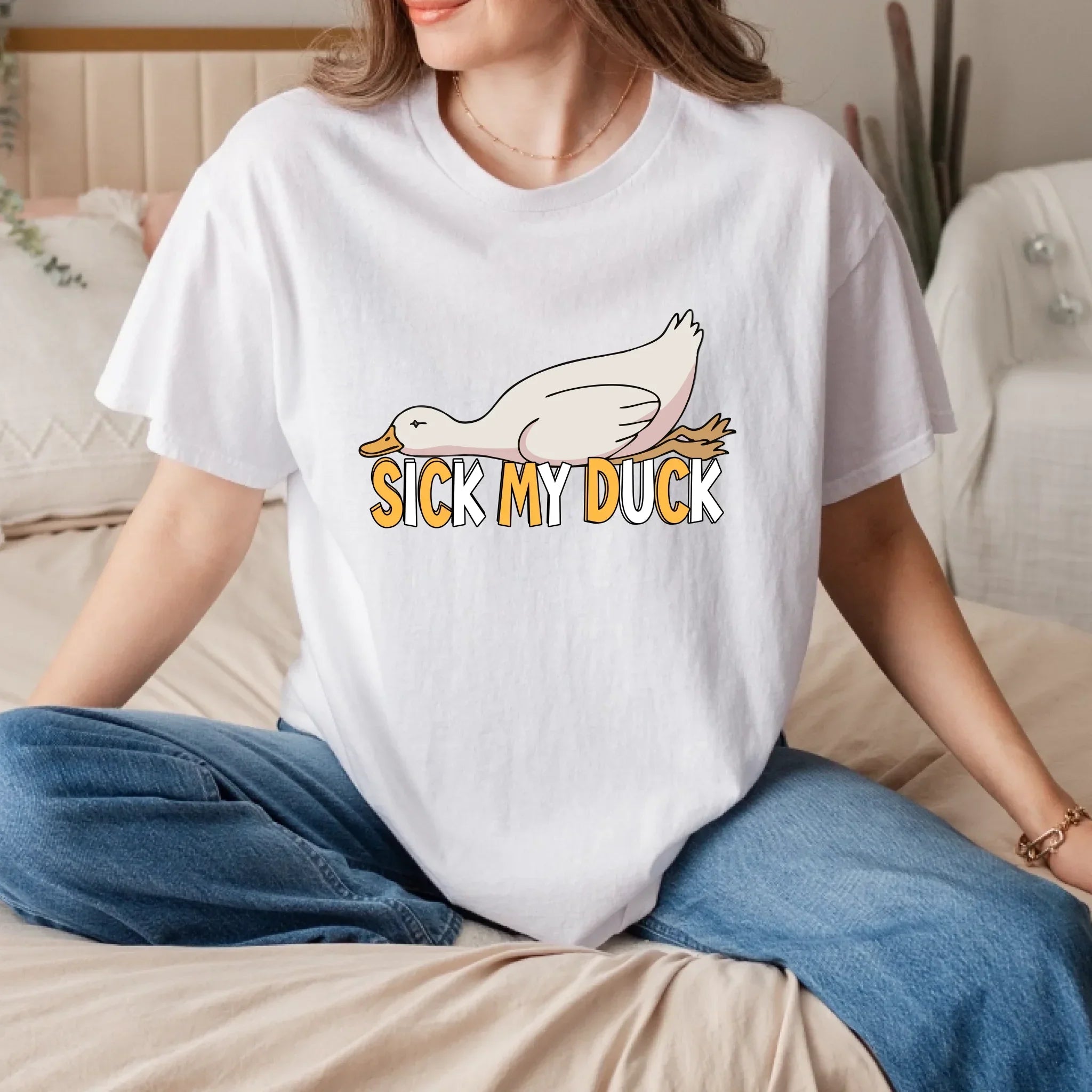 Funny Duck Sick My Pun Sarcastic Novelty - Adult & Kids T-Shirts, Sweatshirts & Hoodies apparel design preview 1