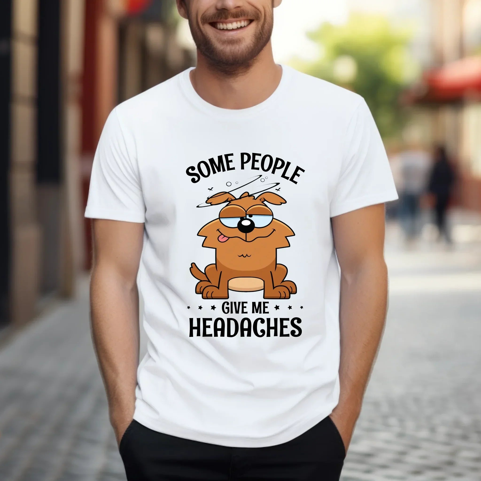 Some People Give Me Headaches Funny Dog - Adult & Kids T-Shirts, Sweatshirts & Hoodies apparel design preview 1