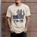 Funny Cat I'M OK Cute Stress Relatable Lovers - Adult & Kids T-Shirts, Sweatshirts & Hoodies apparel design preview 1
