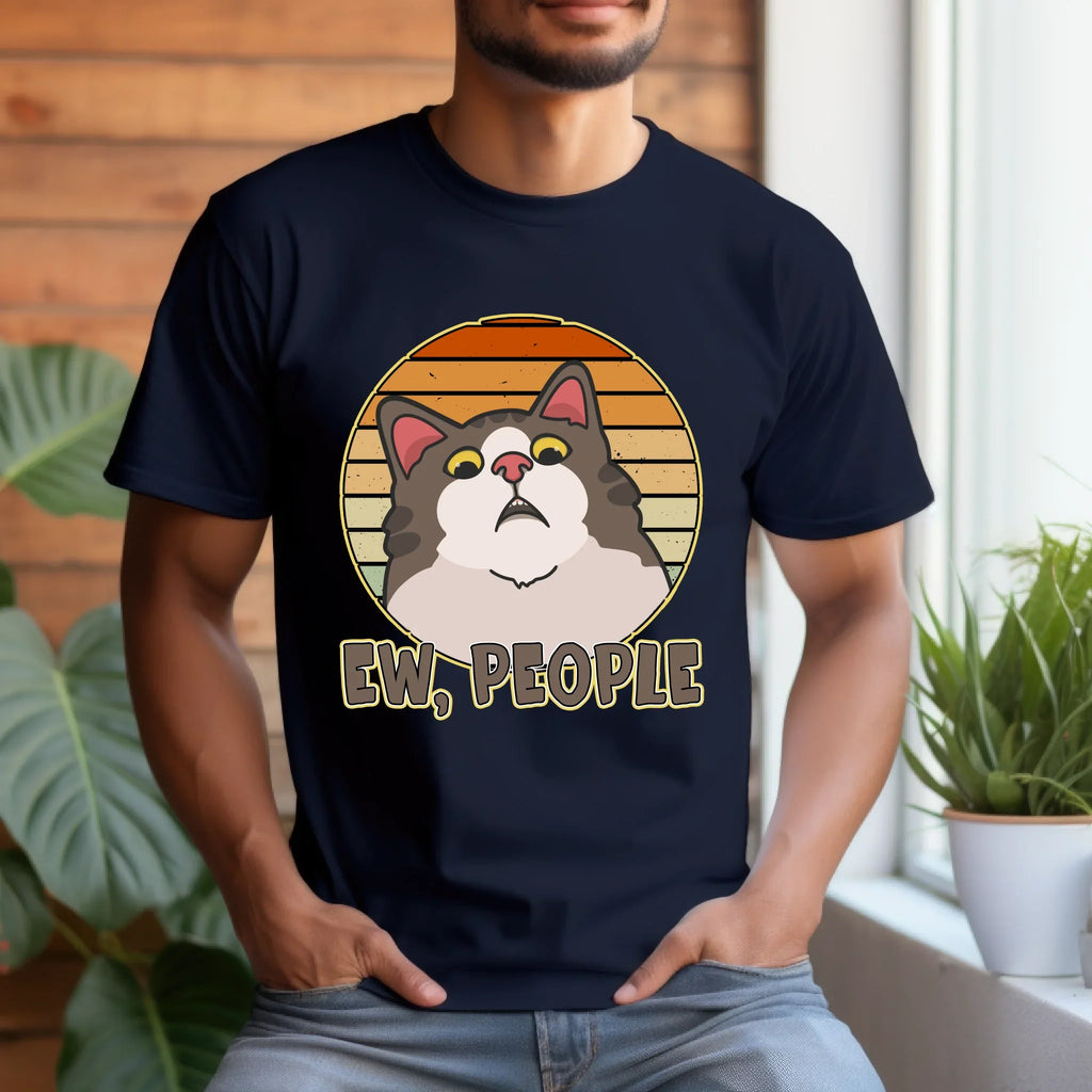 Ew People Cat Funny Anti Social Casual - Adult & Kids T-Shirts, Sweatshirts & Hoodies apparel design preview 1