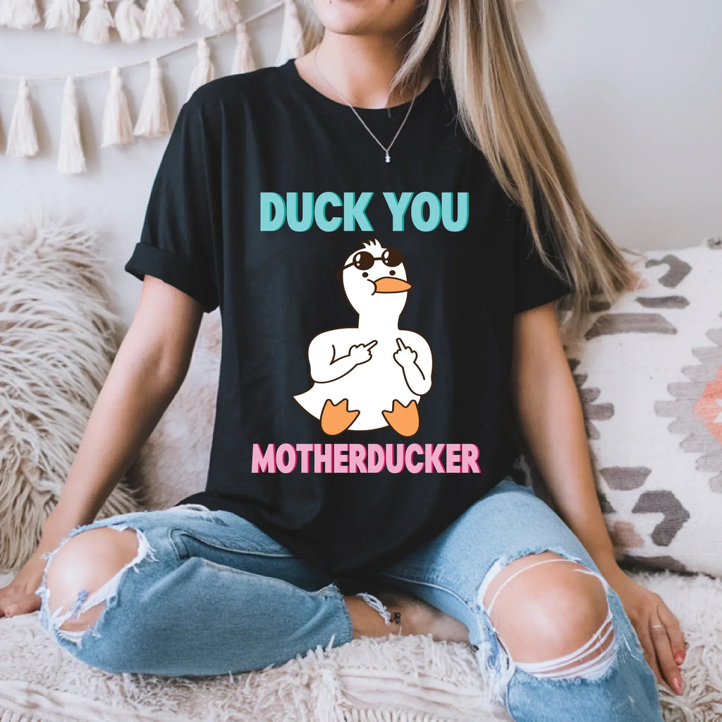 Duck You Motherducker Funny Novelty Humor Lovers - Adult & Kids T-Shirts, Sweatshirts & Hoodies apparel design preview 1