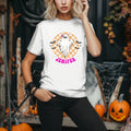 Personalized Halloween Ghost Custom Name Checkerboard - Adult & Kids T-Shirts, Sweatshirts & Hoodies apparel design preview 1