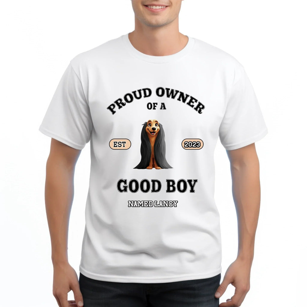Custom Pet Proud Owner Good Boy Personalized Year - Adult & Kids T-Shirts, Sweatshirts & Hoodies apparel design preview 1