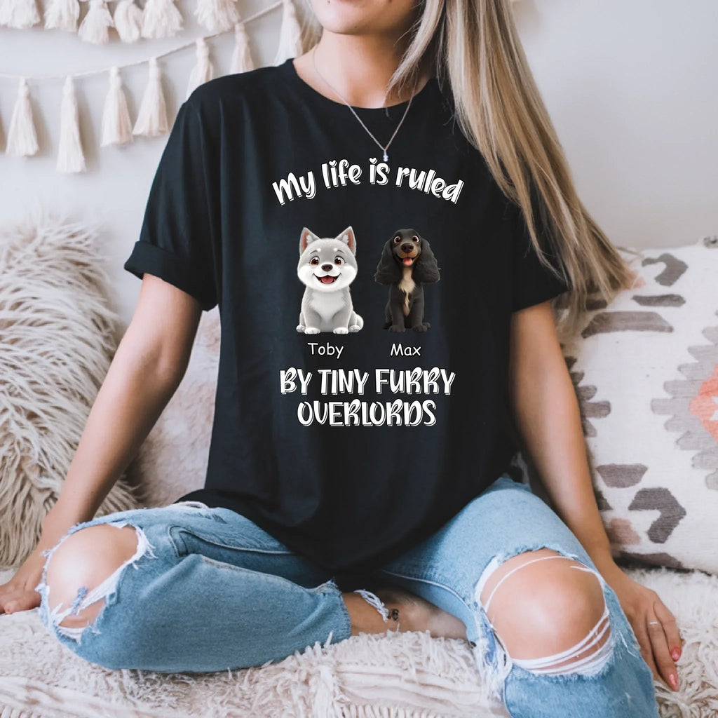 Custom Dog "My Life Is Ruled" Personalized Pet Name - Adult & Kids T-Shirts, Sweatshirts & Hoodies apparel design preview 1