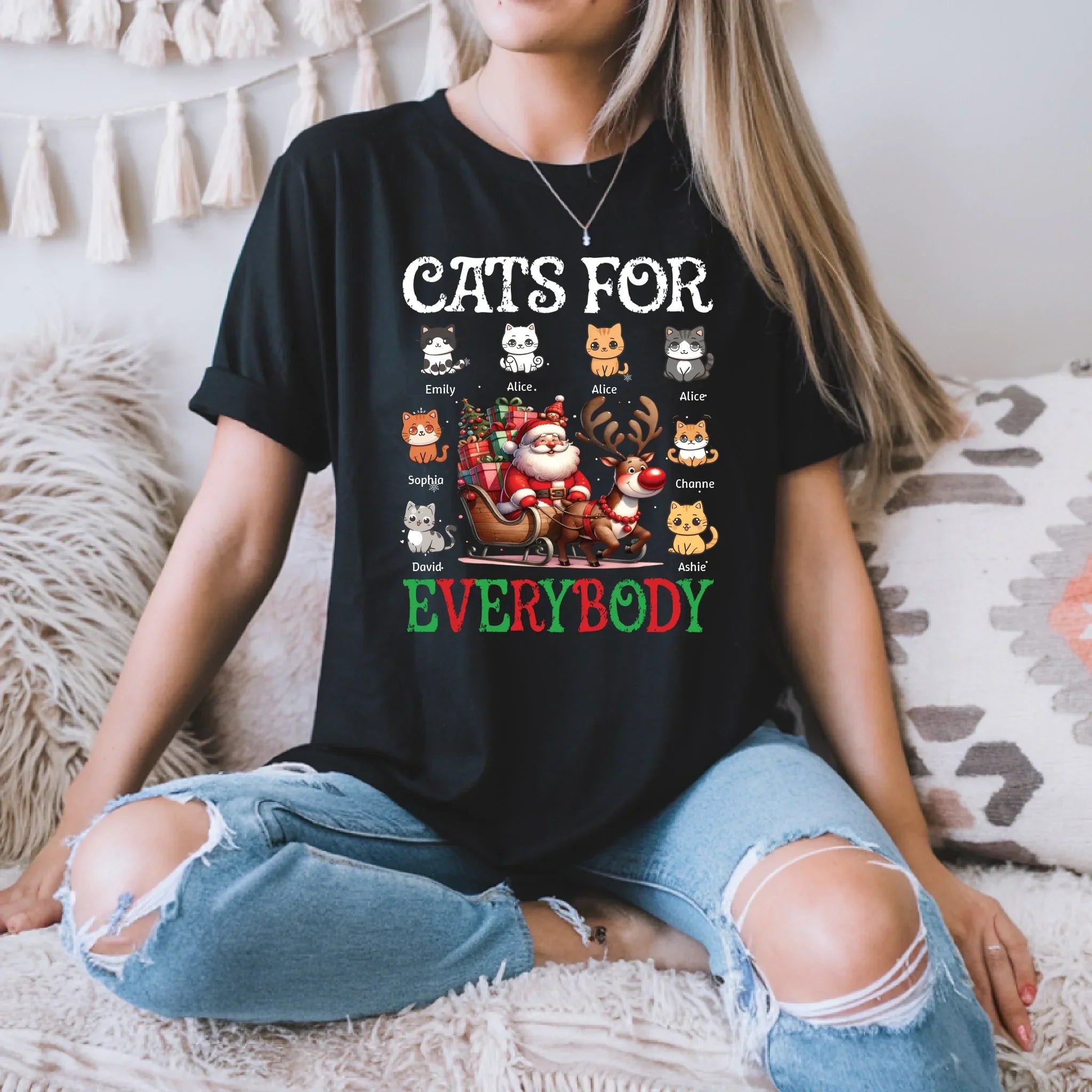 Personalized Cats Everybody Custom Cat Characters - Adult & Kids T-Shirts, Sweatshirts & Hoodies apparel design preview 1