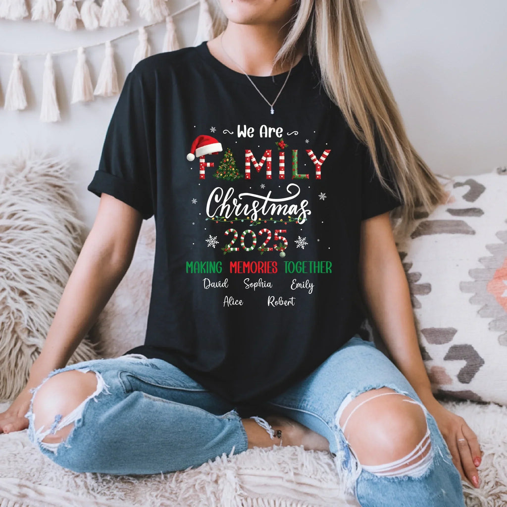 Personalized Family 2025 Custom Names Matching - Adult & Kids T-Shirts, Sweatshirts & Hoodies apparel design preview 1