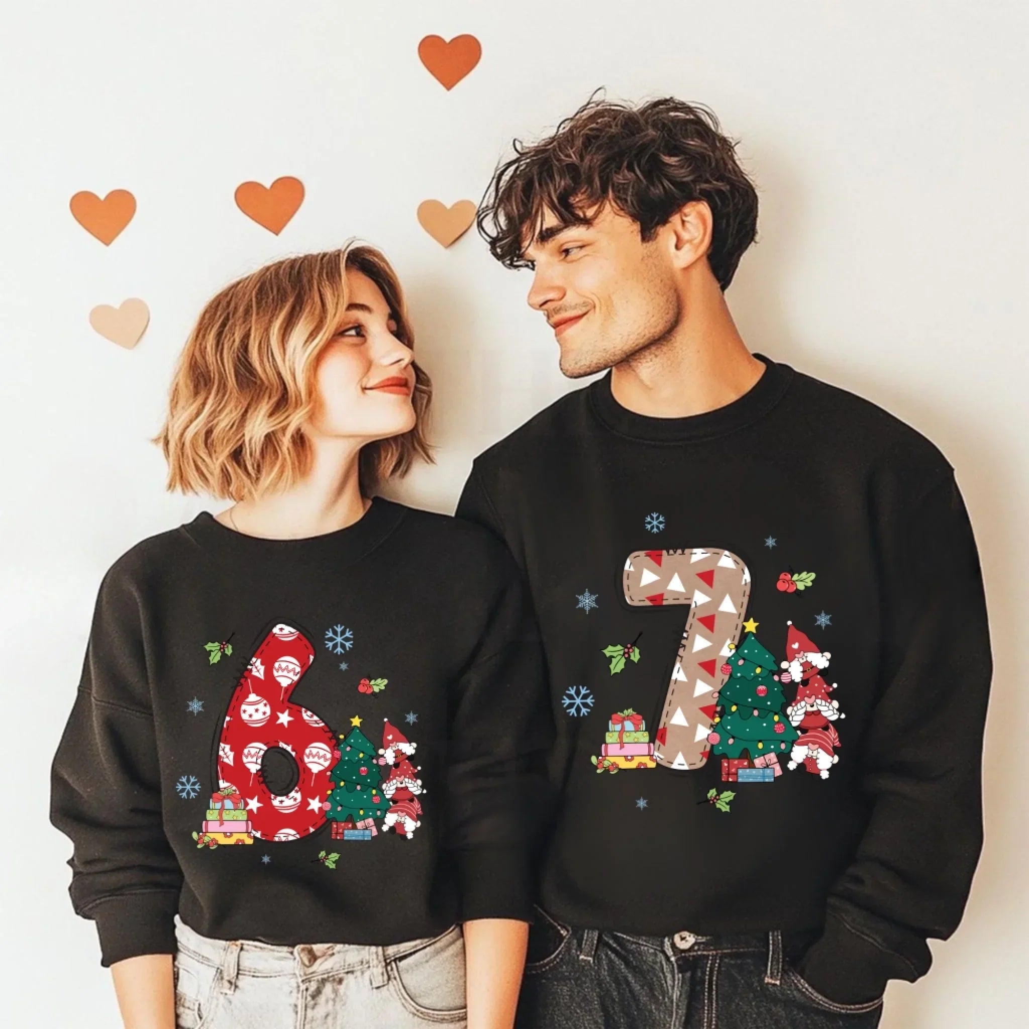 "6 7 Couple Matching Cute Couples - Adult & Kids T-Shirts, Sweatshirts & Hoodies apparel design preview 1