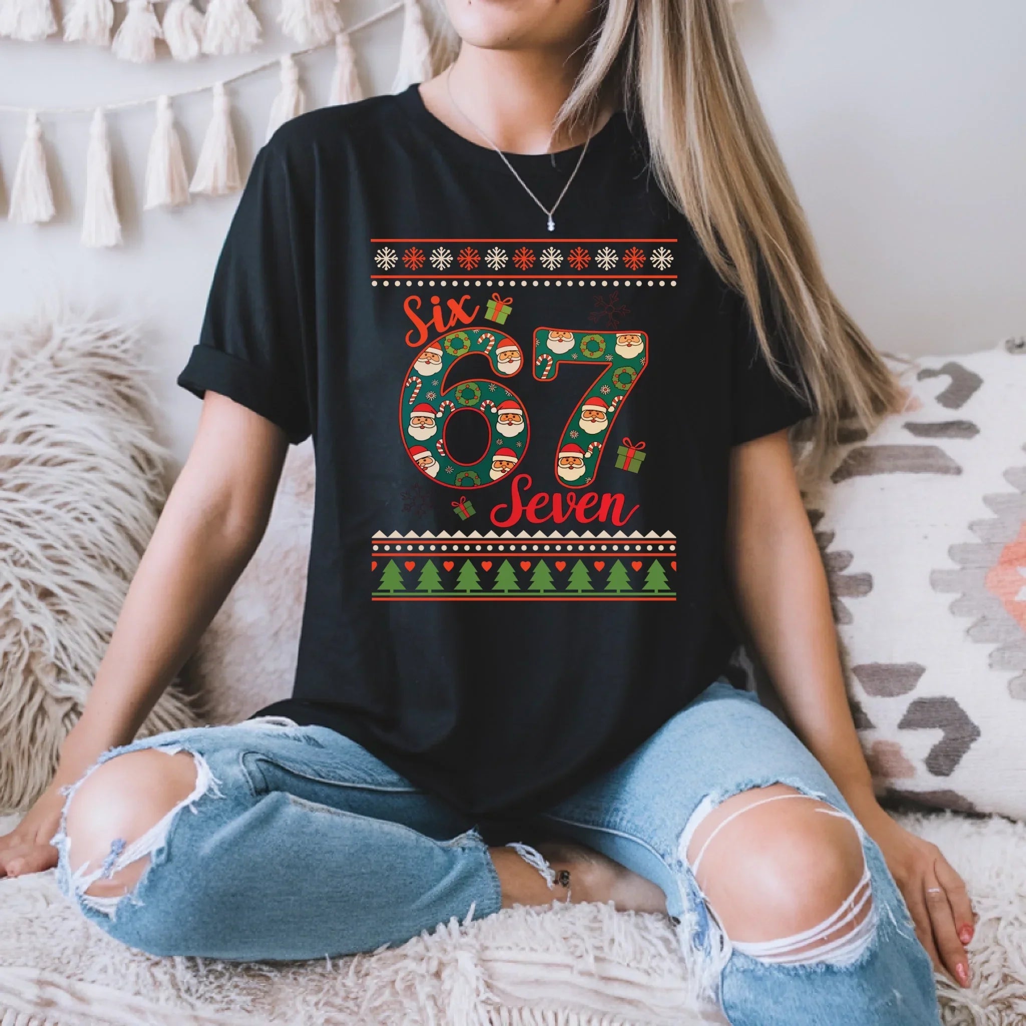 "Six Seven" Funny Santa - Adult & Kids T-Shirts, Sweatshirts & Hoodies apparel design preview 1