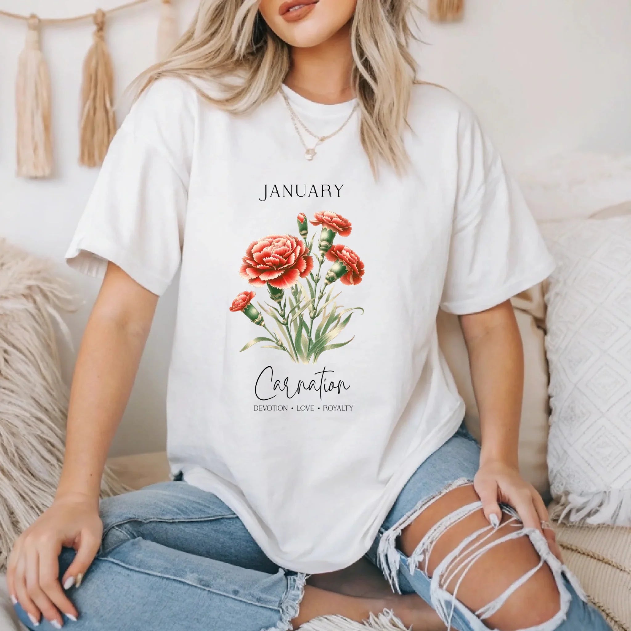 "Birth Month Flower Custom - Adult & Kids T-Shirts, Sweatshirts & Hoodies apparel design preview 1