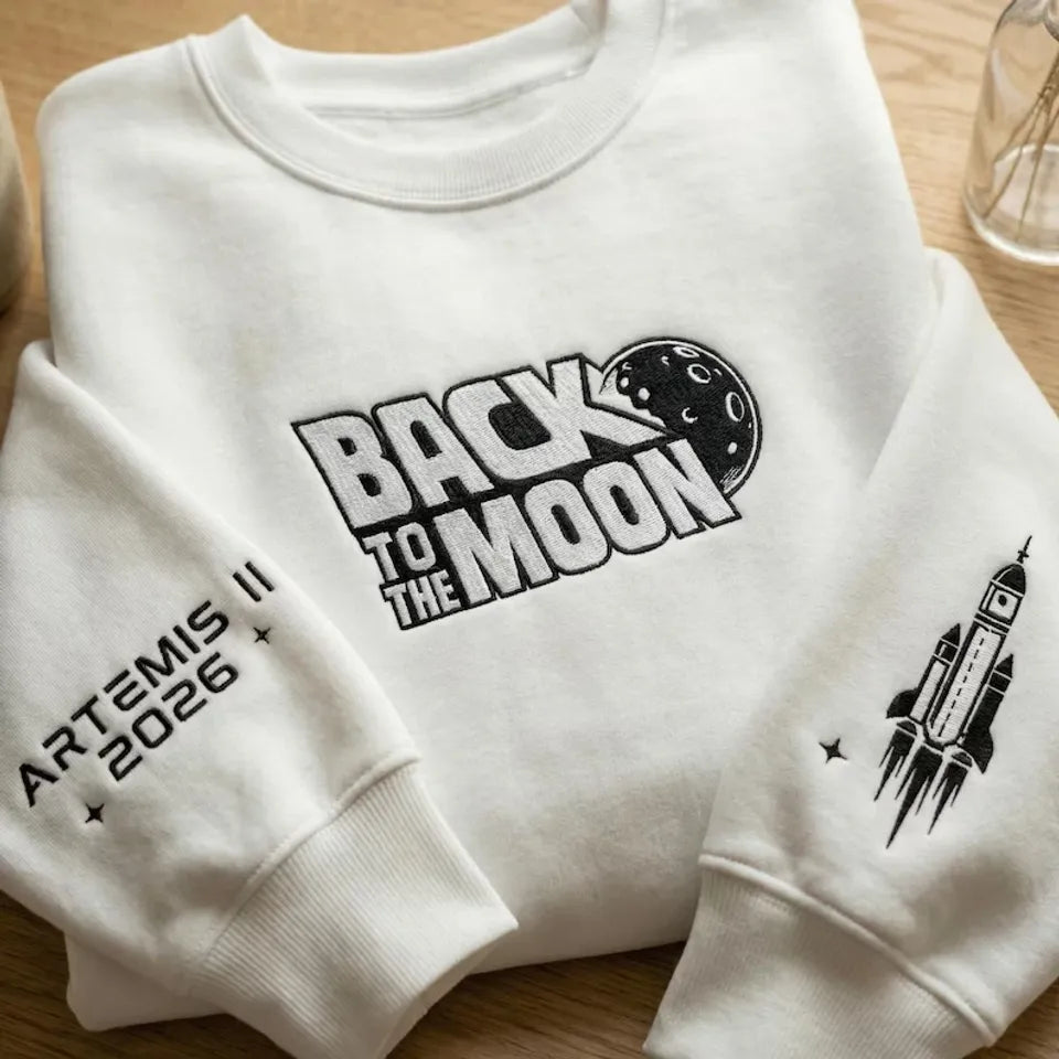 Artemis II Astronaut Embroidered Back To The Moon - Adult & Kids T-Shirts, Sweatshirts & Hoodies apparel design preview 1
