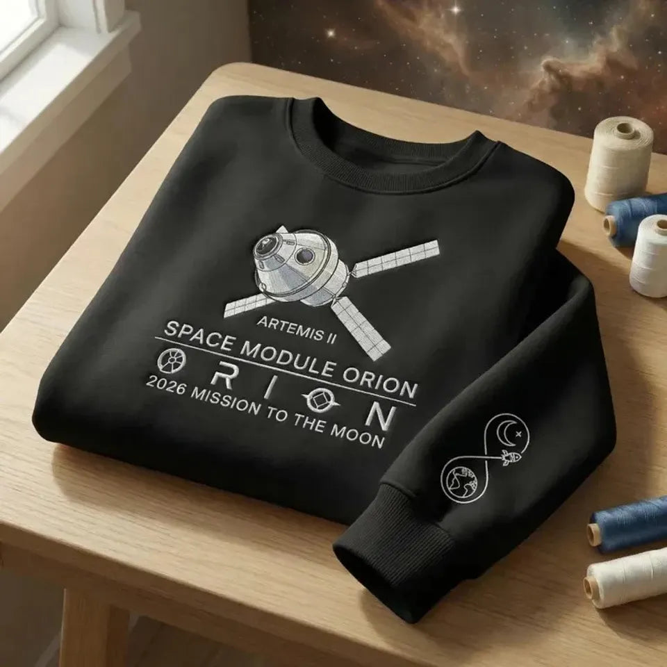 Artemis II Space Module Orion Embroidered Lunar - Adult & Kids T-Shirts, Sweatshirts & Hoodies apparel design preview 1