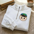 Embroidered Artemis II Copy Moon Quarter Zip Sweater, - Adult & Kids T-Shirts, Sweatshirts & Hoodies apparel design preview 1