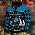 Detroit Lions Christmas Double Stand Collar Sport - Adult & Kids T-Shirts, Sweatshirts & Hoodies apparel design preview 1