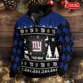 New York Giants Christmas Double Stand Collar Sport - Adult & Kids T-Shirts, Sweatshirts & Hoodies apparel design preview 1