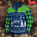 Seattle Seahawk Christmas Double Stand Collar Sport - Adult & Kids T-Shirts, Sweatshirts & Hoodies apparel design preview 1