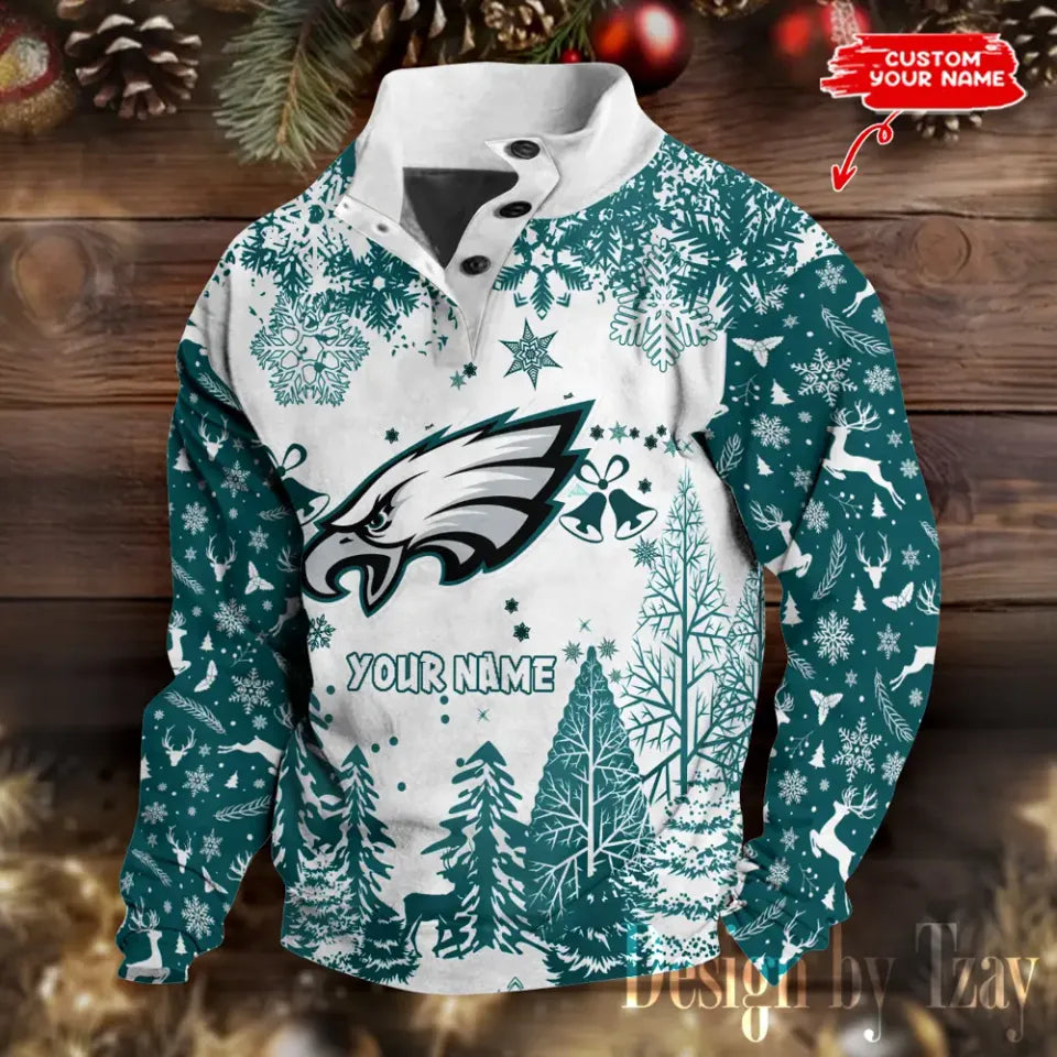 Philadelphia Christmas Double Stand Collar Sport - Adult & Kids T-Shirts, Sweatshirts & Hoodies apparel design preview 1