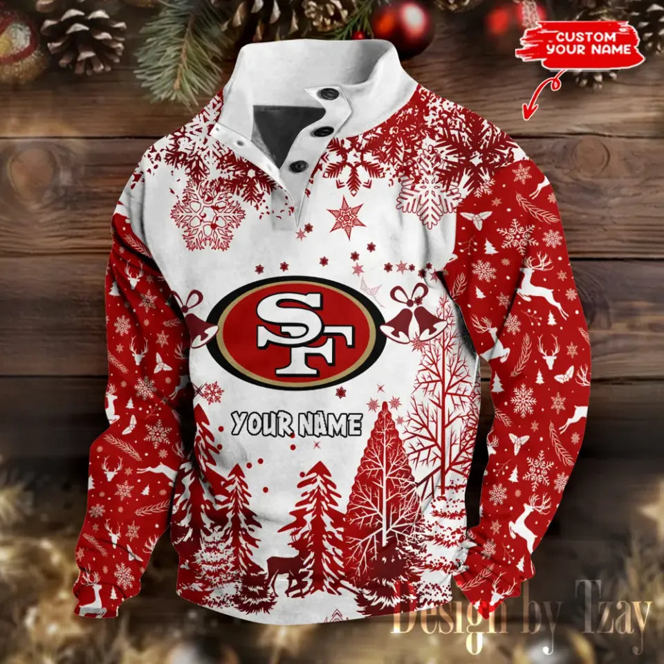 49er Christmas Double Stand Collar Sport - Adult & Kids T-Shirts, Sweatshirts & Hoodies apparel design preview 1
