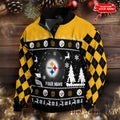 Pittsburgh Steeler Christmas Double Stand Collar - Adult & Kids T-Shirts, Sweatshirts & Hoodies apparel design preview 1