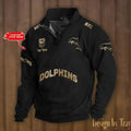 Dolphins Double Breasted Stand Collar - Adult & Kids T-Shirts, Sweatshirts & Hoodies apparel design preview 1