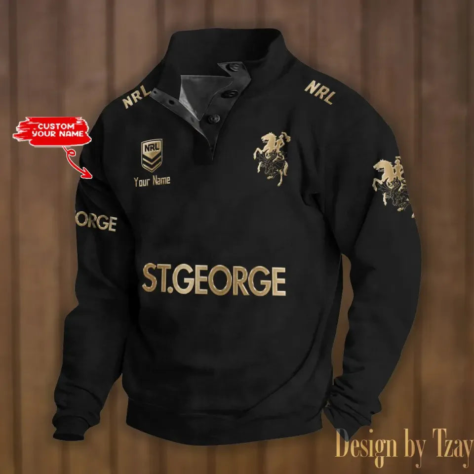 St. George Illawarra Double Breasted Stand Collar - Adult & Kids T-Shirts, Sweatshirts & Hoodies apparel design preview 1