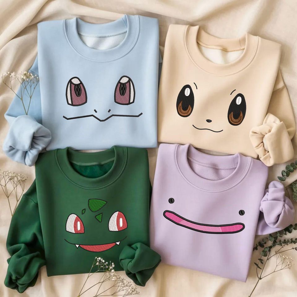 Personalized Poke Face Embroidered Cute Birthday - Adult & Kids T-Shirts, Sweatshirts & Hoodies apparel design preview 1