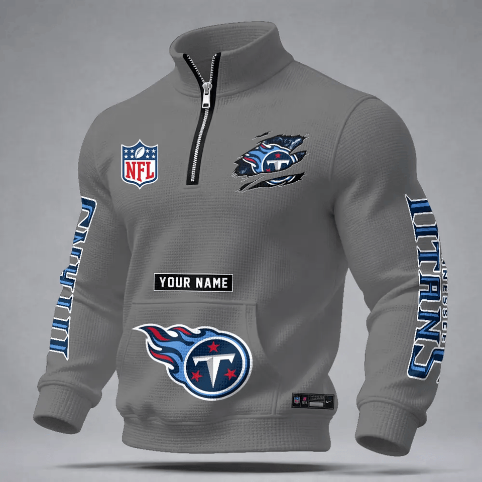 Tennessee Titans Durable Quarter-Zip Performance - Adult & Kids T-Shirts, Sweatshirts & Hoodies apparel design preview 1