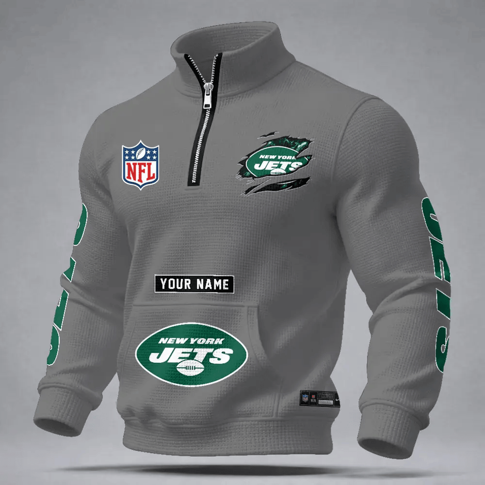 New York Jets Durable Quarter-Zip Performance - Adult & Kids T-Shirts, Sweatshirts & Hoodies apparel design preview 1