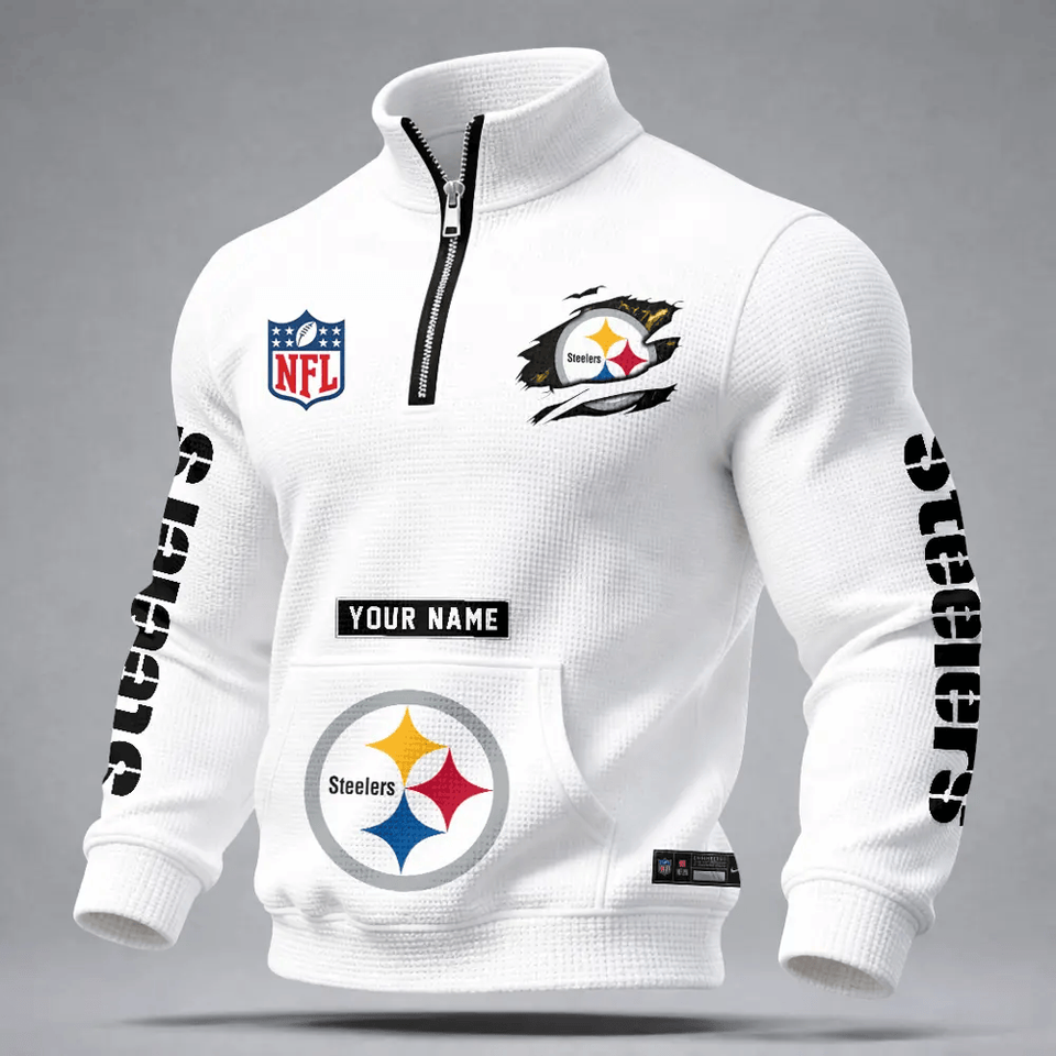 Pittsburgh Steeler Durable Quarter-Zip Performance - Adult & Kids T-Shirts, Sweatshirts & Hoodies apparel design preview 1