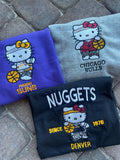Embroidered Kitty Basketball - Adult & Kids T-Shirts, Sweatshirts & Hoodies apparel design preview 1