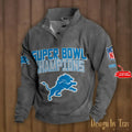 Detroit Lions Double Breasted Stand Collar - Adult & Kids T-Shirts, Sweatshirts & Hoodies apparel design preview 1