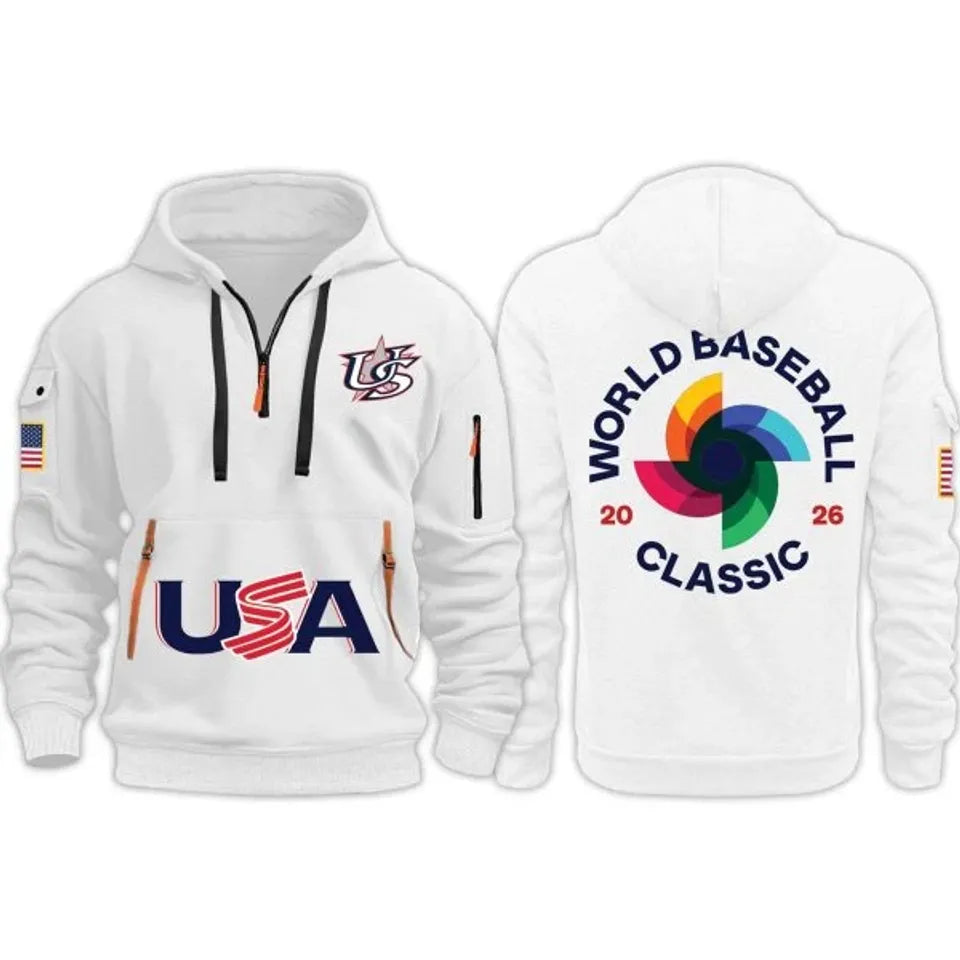 USA Baseball 2026 World Quarter Zip - Adult & Kids T-Shirts, Sweatshirts & Hoodies apparel design preview 1