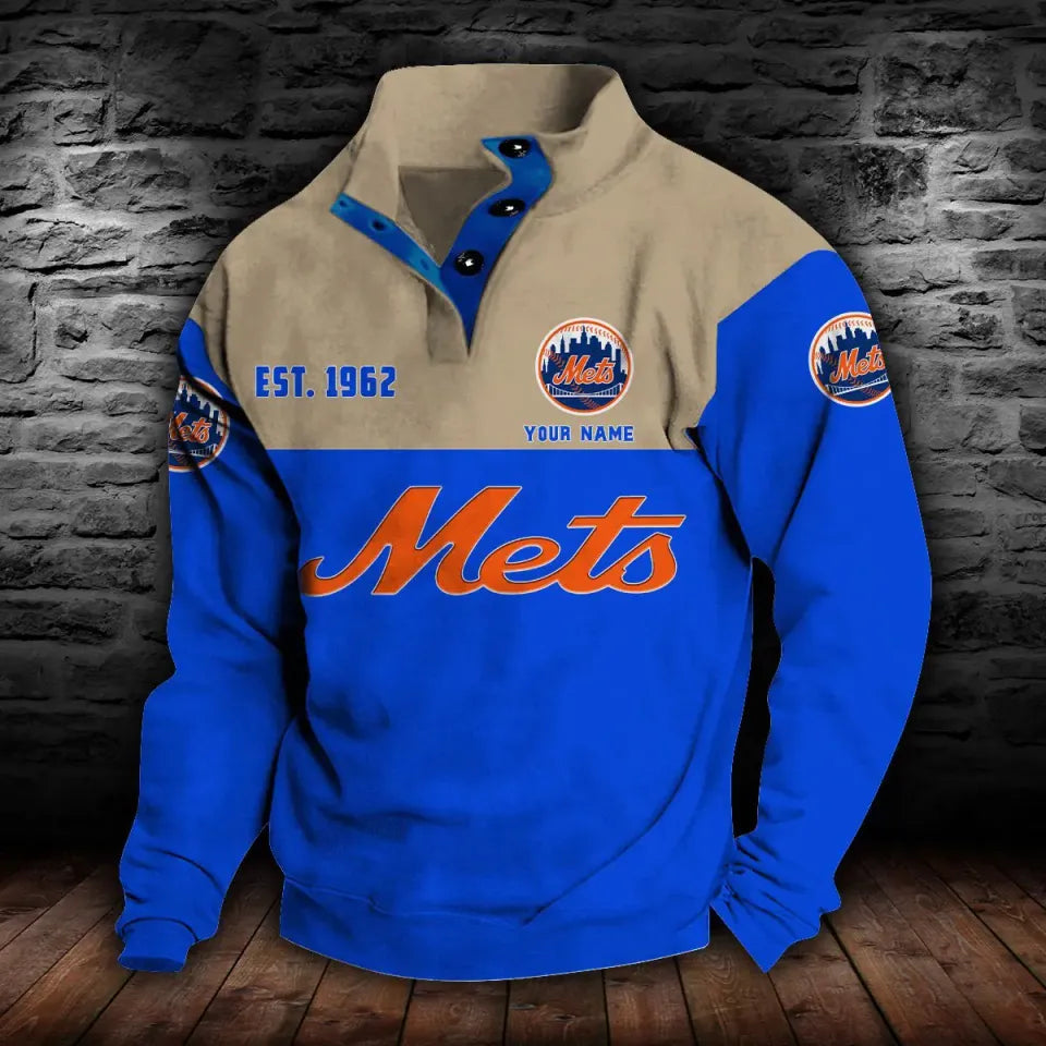 N ew Y ork Mets Stand Collar - Adult & Kids T-Shirts, Sweatshirts & Hoodies apparel design preview 1
