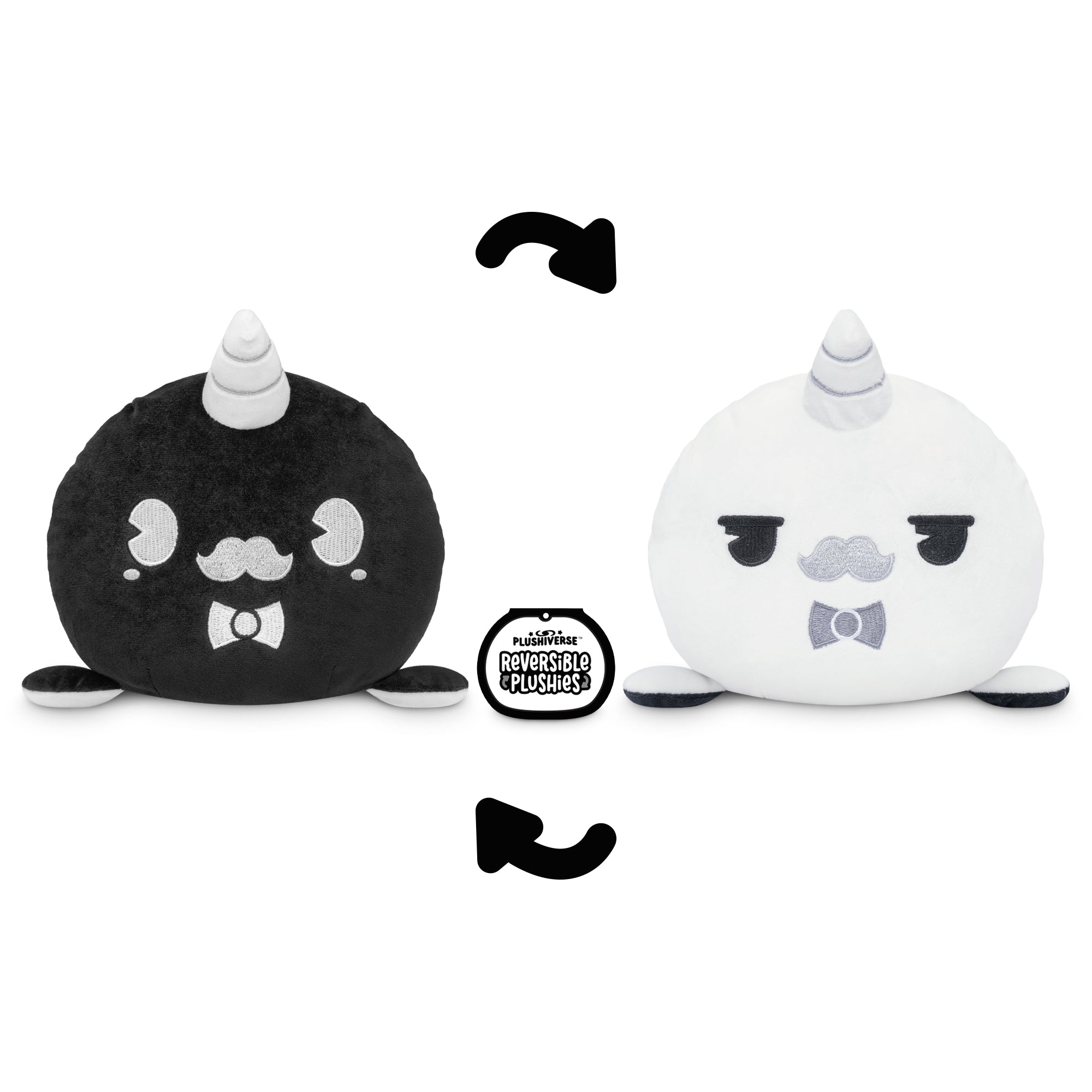 Rubberhose Dapper Narwhal 6" Reversible Plushie - Adult & Kids T-Shirts, Sweatshirts & Hoodies apparel design preview 1