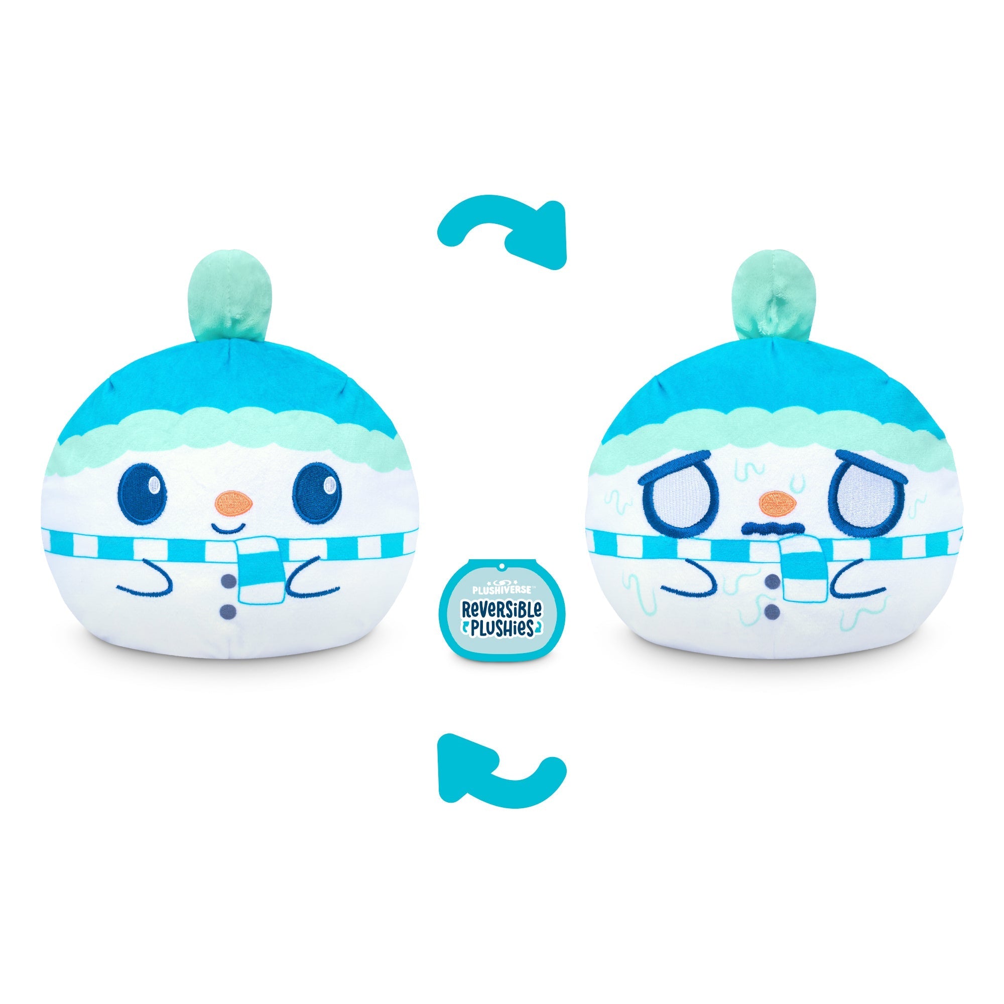 Holiday Snowman 6" Reversible Plushie - Adult & Kids T-Shirts, Sweatshirts & Hoodies apparel design preview 1