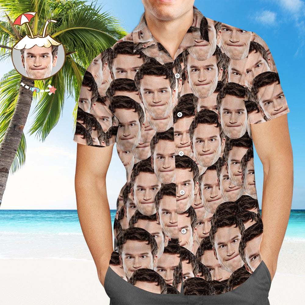 Custom Hawaiian Face on Muti-face Design Aloha Beach - Adult & Kids T-Shirts, Sweatshirts & Hoodies apparel design preview 1