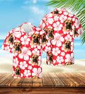 Custom Hawaiian (Bloom Red: 1-4 Pets) - Adult & Kids T-Shirts, Sweatshirts & Hoodies apparel design preview 1