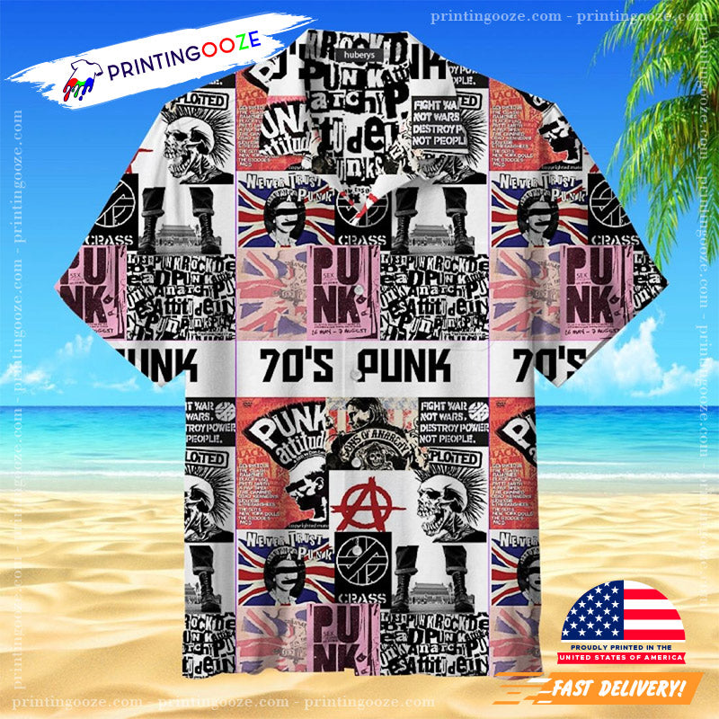 70's Punk Rock Hawaiian - Adult & Kids T-Shirts, Sweatshirts & Hoodies apparel design preview 1
