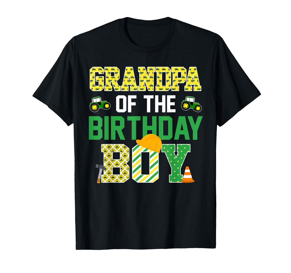 Grandpa Birthday Farm Tractor Family T-Shirt - Custom Art Print for Adults - T-Shirt, Sweatshirt, Hoodie