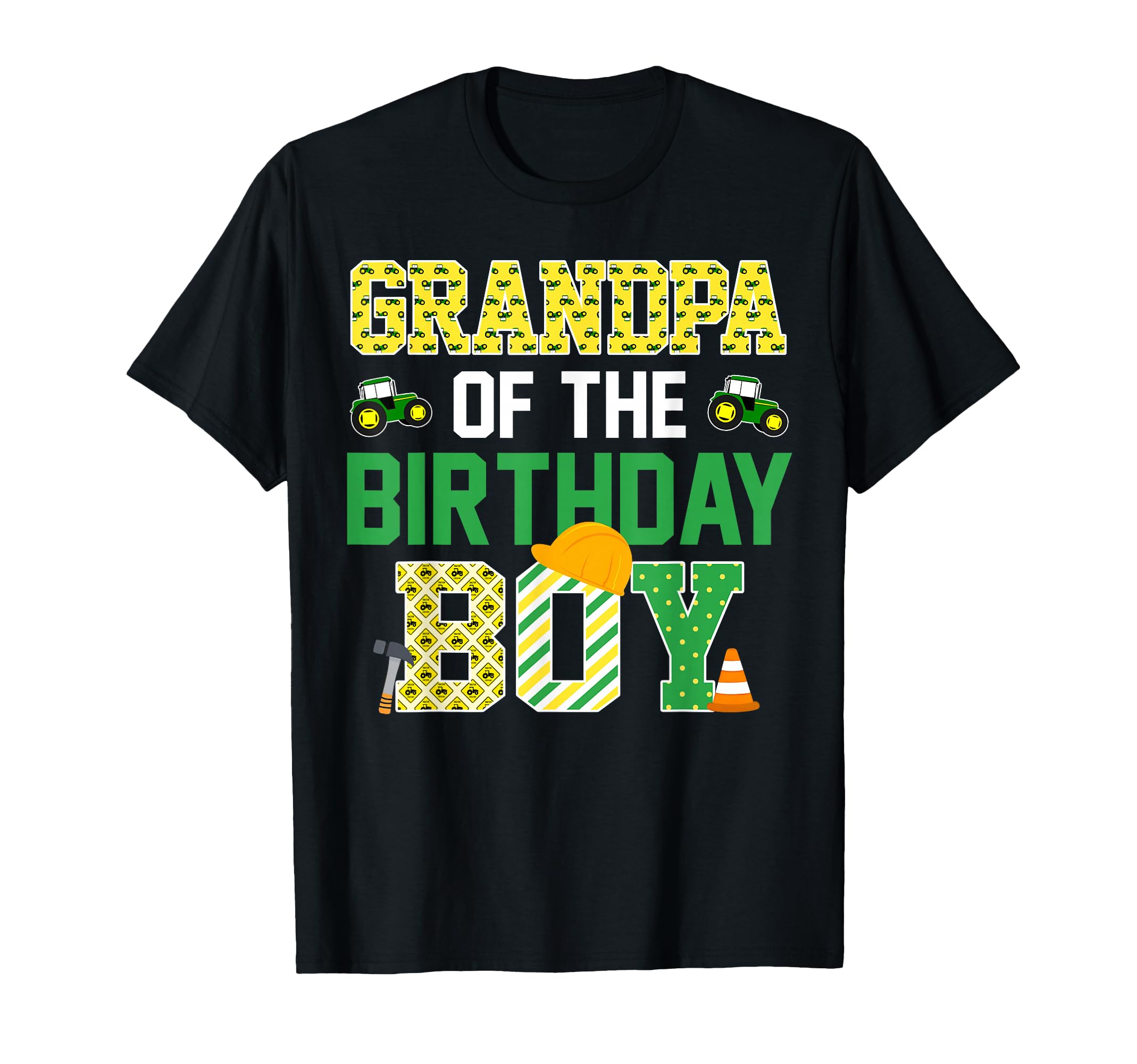 Grandpa Birthday Farm Tractor Family T-Shirt - Custom Art Print for Adults - T-Shirt, Sweatshirt, Hoodie