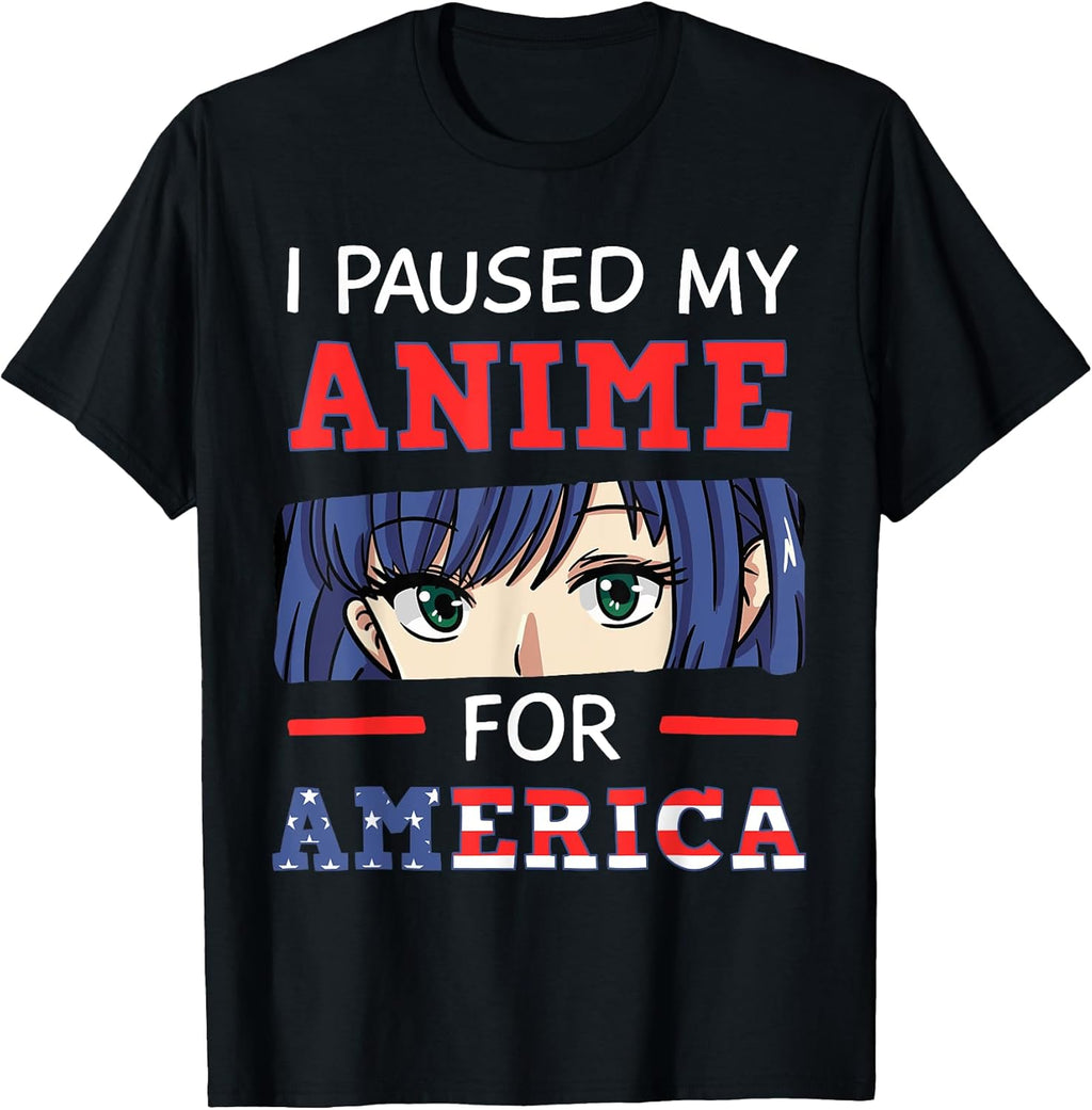 Anime Kawaii Girl Otaku Japanese American Flag 4th Of - Adult & Kids T-Shirts, Sweatshirts & Hoodies apparel design preview 1